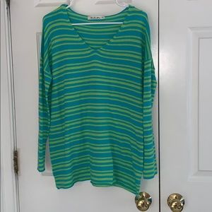 Blue and green sweater